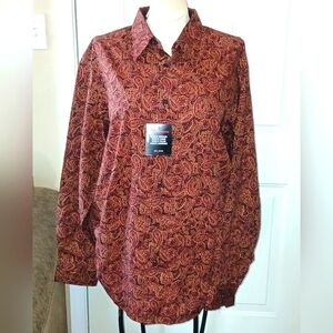Axcess Men's Button Down Paisley Dress Shirt